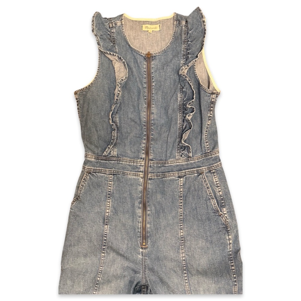 Madewell Blue Women’s Madewell Denim Zip Jumpsuit – Size 10 - Picture 4 of 7